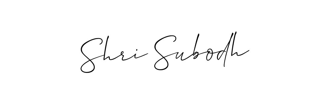 How to make Shri Subodh signature? Allison_Script is a professional autograph style. Create handwritten signature for Shri Subodh name. Shri Subodh signature style 2 images and pictures png