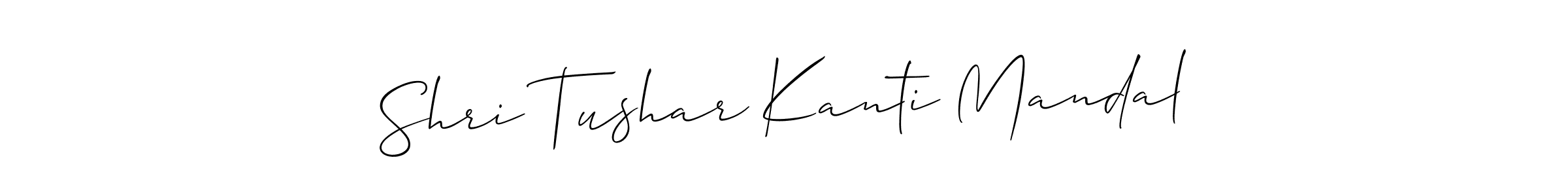 How to make Shri Tushar Kanti Mandal signature? Allison_Script is a professional autograph style. Create handwritten signature for Shri Tushar Kanti Mandal name. Shri Tushar Kanti Mandal signature style 2 images and pictures png