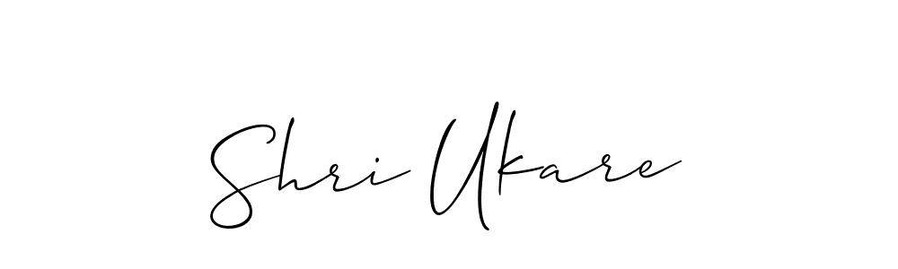 Use a signature maker to create a handwritten signature online. With this signature software, you can design (Allison_Script) your own signature for name Shri Ukare. Shri Ukare signature style 2 images and pictures png