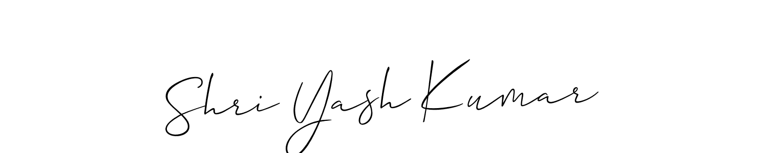 The best way (Allison_Script) to make a short signature is to pick only two or three words in your name. The name Shri Yash Kumar include a total of six letters. For converting this name. Shri Yash Kumar signature style 2 images and pictures png