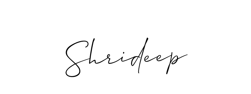 Make a beautiful signature design for name Shrideep. Use this online signature maker to create a handwritten signature for free. Shrideep signature style 2 images and pictures png