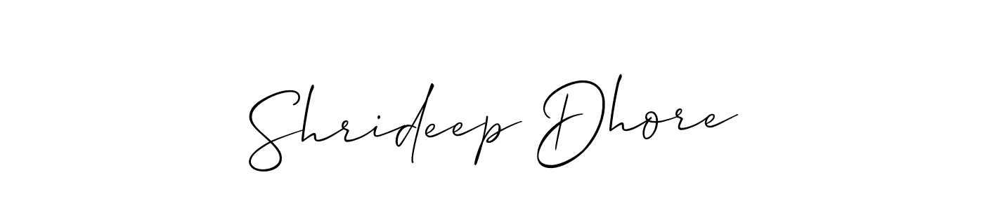 Check out images of Autograph of Shrideep Dhore name. Actor Shrideep Dhore Signature Style. Allison_Script is a professional sign style online. Shrideep Dhore signature style 2 images and pictures png
