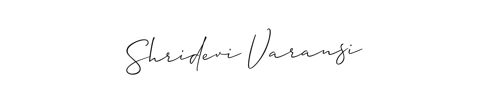 How to make Shridevi Varansi name signature. Use Allison_Script style for creating short signs online. This is the latest handwritten sign. Shridevi Varansi signature style 2 images and pictures png