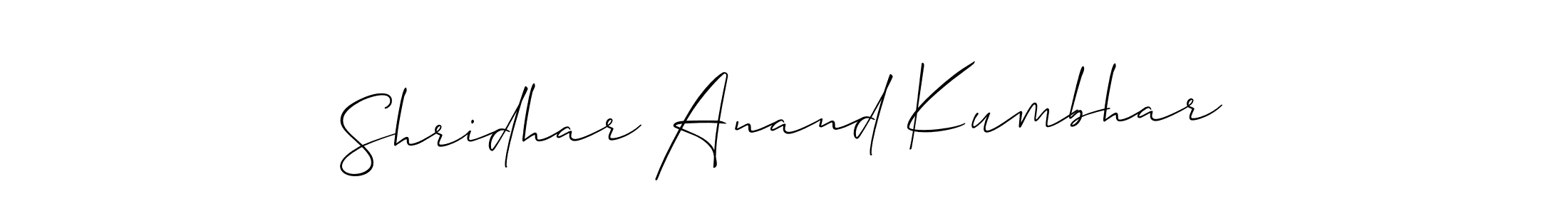 Once you've used our free online signature maker to create your best signature Allison_Script style, it's time to enjoy all of the benefits that Shridhar Anand Kumbhar name signing documents. Shridhar Anand Kumbhar signature style 2 images and pictures png