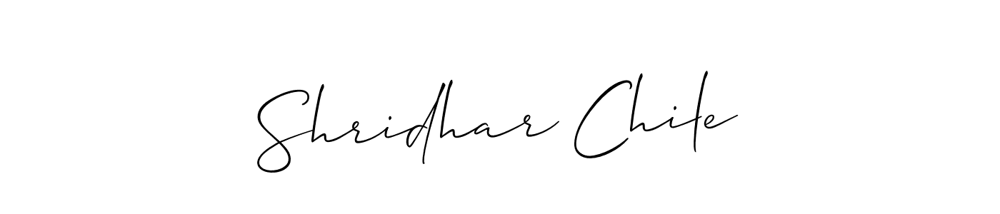 You should practise on your own different ways (Allison_Script) to write your name (Shridhar Chile) in signature. don't let someone else do it for you. Shridhar Chile signature style 2 images and pictures png