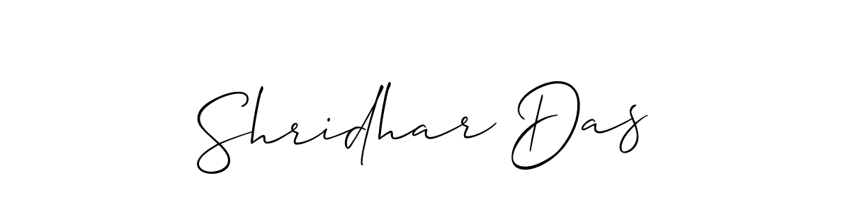 Make a beautiful signature design for name Shridhar Das. With this signature (Allison_Script) style, you can create a handwritten signature for free. Shridhar Das signature style 2 images and pictures png