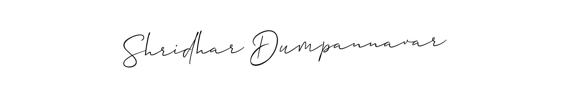 Make a short Shridhar Dumpannavar signature style. Manage your documents anywhere anytime using Allison_Script. Create and add eSignatures, submit forms, share and send files easily. Shridhar Dumpannavar signature style 2 images and pictures png