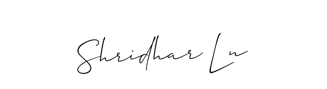 Design your own signature with our free online signature maker. With this signature software, you can create a handwritten (Allison_Script) signature for name Shridhar Ln. Shridhar Ln signature style 2 images and pictures png