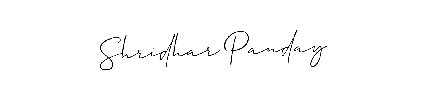 Make a beautiful signature design for name Shridhar Panday. With this signature (Allison_Script) style, you can create a handwritten signature for free. Shridhar Panday signature style 2 images and pictures png