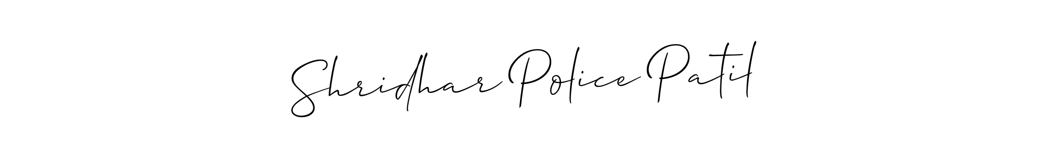 It looks lik you need a new signature style for name Shridhar Police Patil. Design unique handwritten (Allison_Script) signature with our free signature maker in just a few clicks. Shridhar Police Patil signature style 2 images and pictures png