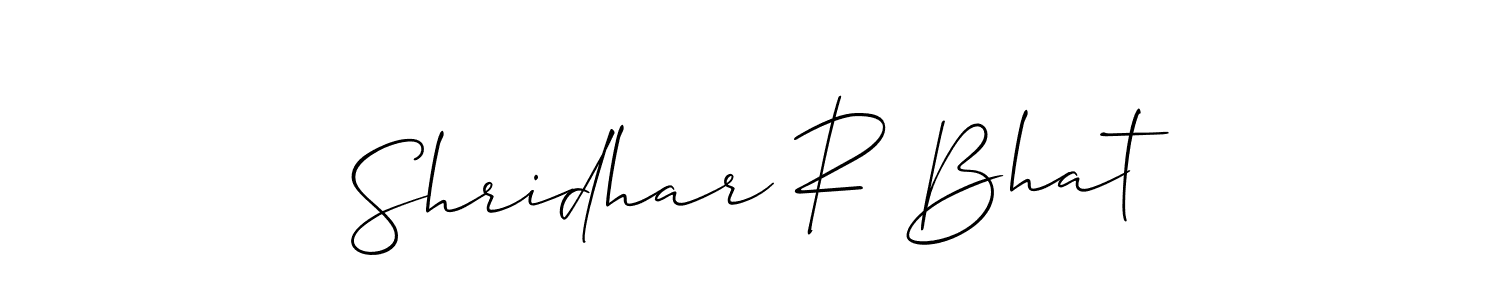 Create a beautiful signature design for name Shridhar R Bhat. With this signature (Allison_Script) fonts, you can make a handwritten signature for free. Shridhar R Bhat signature style 2 images and pictures png