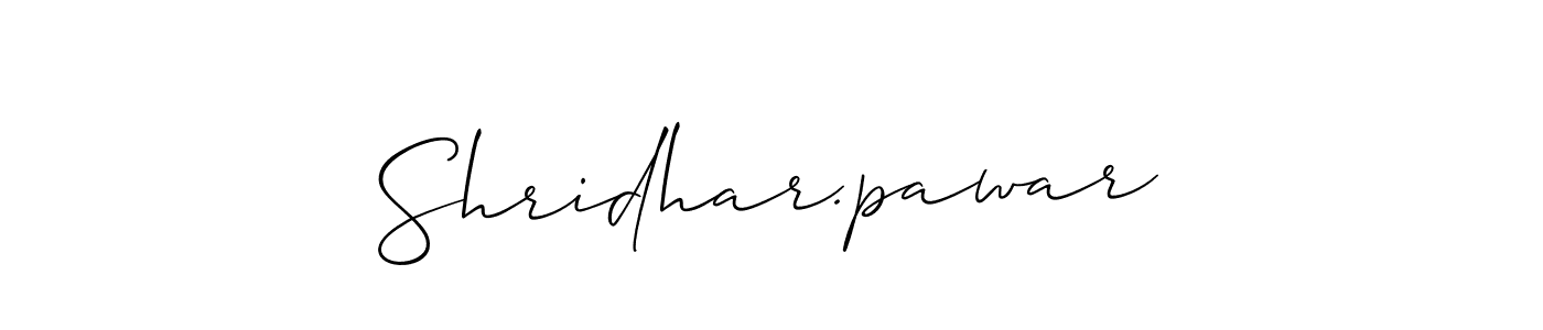 Shridhar.pawar stylish signature style. Best Handwritten Sign (Allison_Script) for my name. Handwritten Signature Collection Ideas for my name Shridhar.pawar. Shridhar.pawar signature style 2 images and pictures png