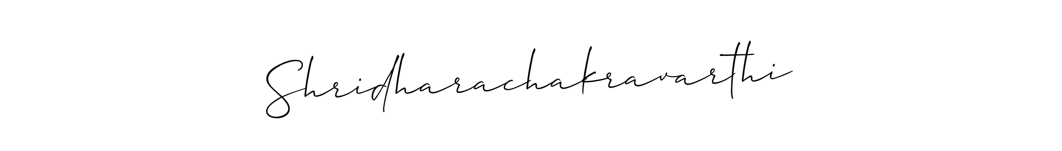 Make a beautiful signature design for name Shridharachakravarthi. With this signature (Allison_Script) style, you can create a handwritten signature for free. Shridharachakravarthi signature style 2 images and pictures png