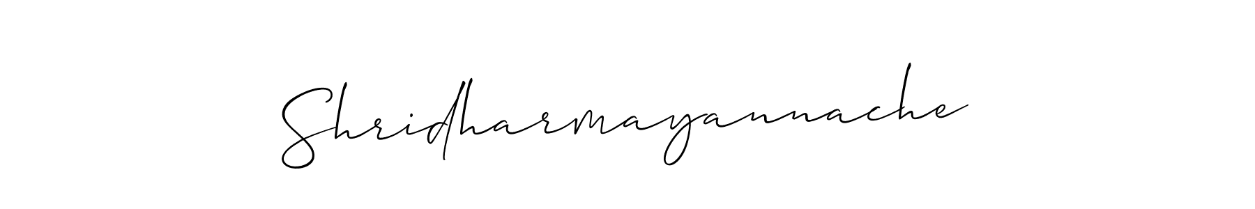 Design your own signature with our free online signature maker. With this signature software, you can create a handwritten (Allison_Script) signature for name Shridharmayannache. Shridharmayannache signature style 2 images and pictures png