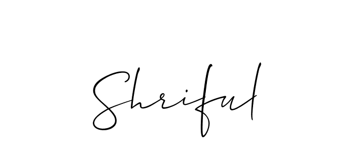 Create a beautiful signature design for name Shriful. With this signature (Allison_Script) fonts, you can make a handwritten signature for free. Shriful signature style 2 images and pictures png
