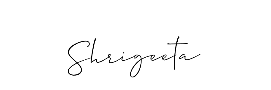 Use a signature maker to create a handwritten signature online. With this signature software, you can design (Allison_Script) your own signature for name Shrigeeta. Shrigeeta signature style 2 images and pictures png