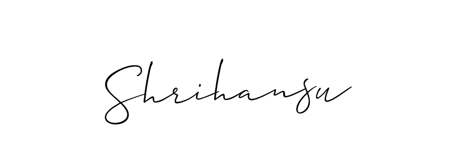 Also we have Shrihansu name is the best signature style. Create professional handwritten signature collection using Allison_Script autograph style. Shrihansu signature style 2 images and pictures png