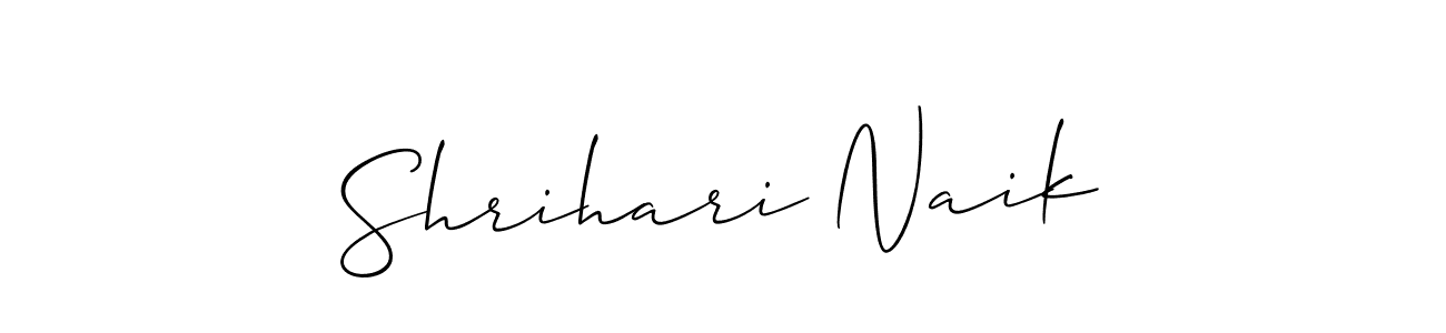 Use a signature maker to create a handwritten signature online. With this signature software, you can design (Allison_Script) your own signature for name Shrihari Naik. Shrihari Naik signature style 2 images and pictures png