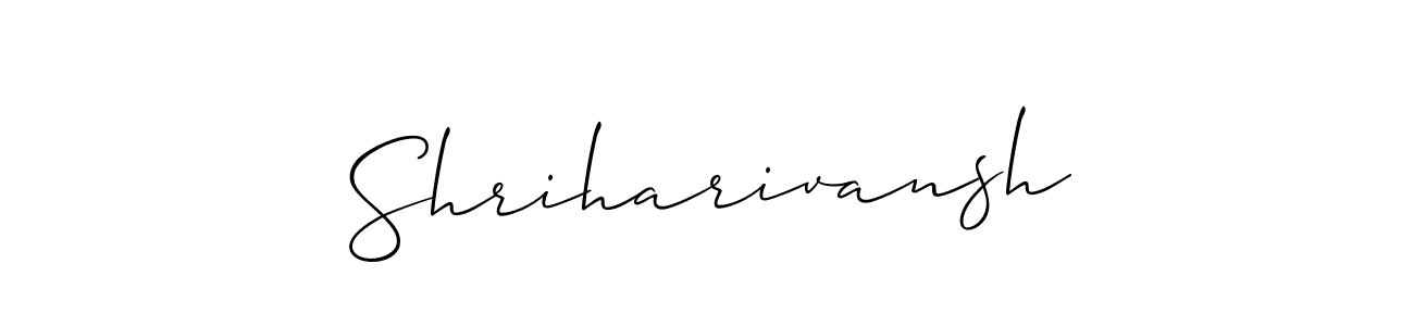 Shriharivansh stylish signature style. Best Handwritten Sign (Allison_Script) for my name. Handwritten Signature Collection Ideas for my name Shriharivansh. Shriharivansh signature style 2 images and pictures png