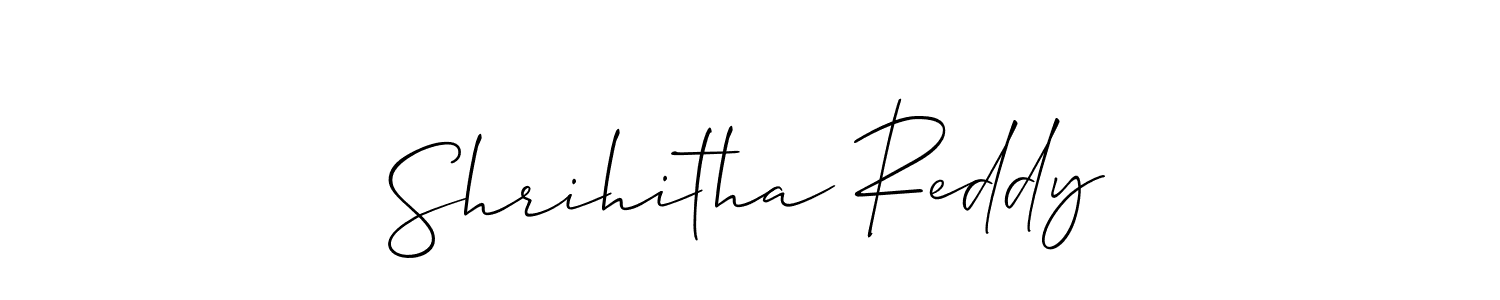 Create a beautiful signature design for name Shrihitha Reddy. With this signature (Allison_Script) fonts, you can make a handwritten signature for free. Shrihitha Reddy signature style 2 images and pictures png