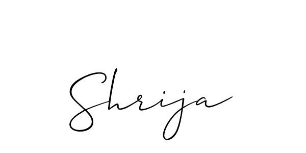 Design your own signature with our free online signature maker. With this signature software, you can create a handwritten (Allison_Script) signature for name Shrija. Shrija signature style 2 images and pictures png