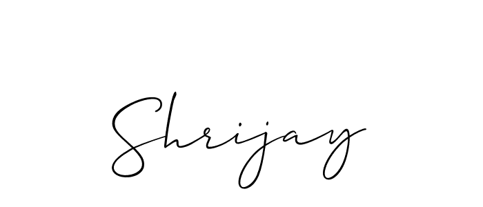 if you are searching for the best signature style for your name Shrijay. so please give up your signature search. here we have designed multiple signature styles  using Allison_Script. Shrijay signature style 2 images and pictures png