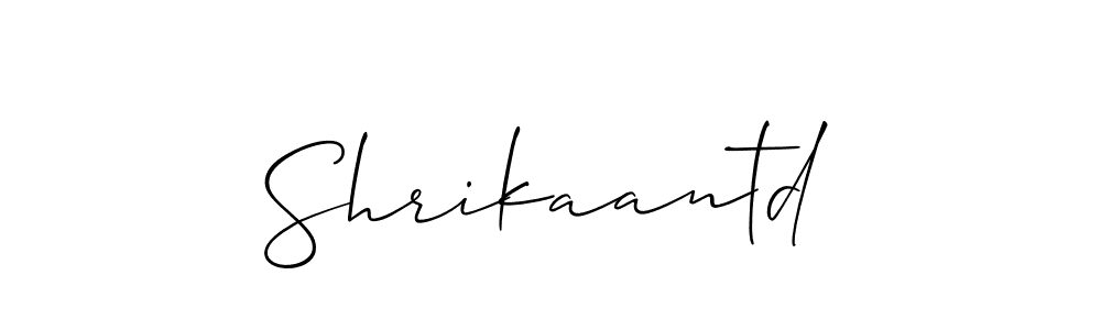 Allison_Script is a professional signature style that is perfect for those who want to add a touch of class to their signature. It is also a great choice for those who want to make their signature more unique. Get Shrikaantd name to fancy signature for free. Shrikaantd signature style 2 images and pictures png