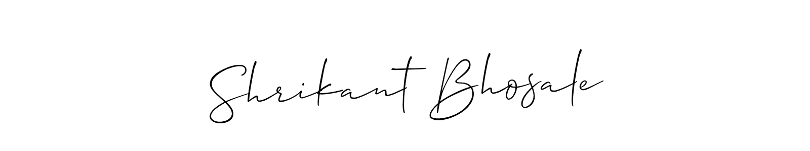 This is the best signature style for the Shrikant Bhosale name. Also you like these signature font (Allison_Script). Mix name signature. Shrikant Bhosale signature style 2 images and pictures png