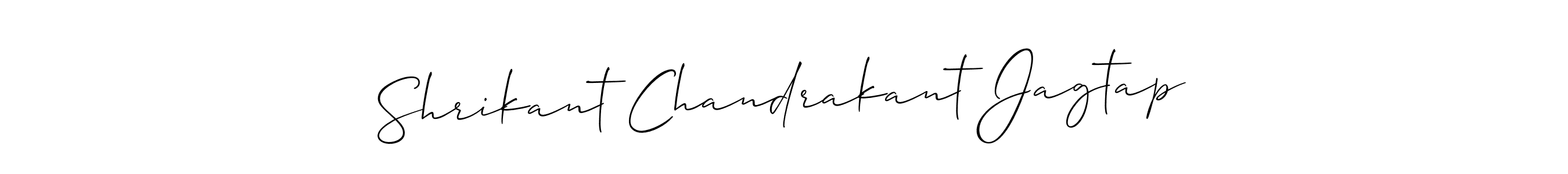 Shrikant Chandrakant Jagtap stylish signature style. Best Handwritten Sign (Allison_Script) for my name. Handwritten Signature Collection Ideas for my name Shrikant Chandrakant Jagtap. Shrikant Chandrakant Jagtap signature style 2 images and pictures png