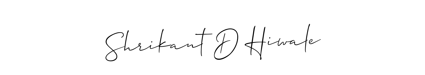 Also You can easily find your signature by using the search form. We will create Shrikant D Hiwale name handwritten signature images for you free of cost using Allison_Script sign style. Shrikant D Hiwale signature style 2 images and pictures png