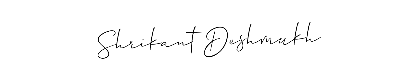 This is the best signature style for the Shrikant Deshmukh name. Also you like these signature font (Allison_Script). Mix name signature. Shrikant Deshmukh signature style 2 images and pictures png