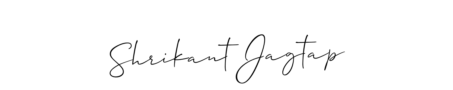How to make Shrikant Jagtap name signature. Use Allison_Script style for creating short signs online. This is the latest handwritten sign. Shrikant Jagtap signature style 2 images and pictures png