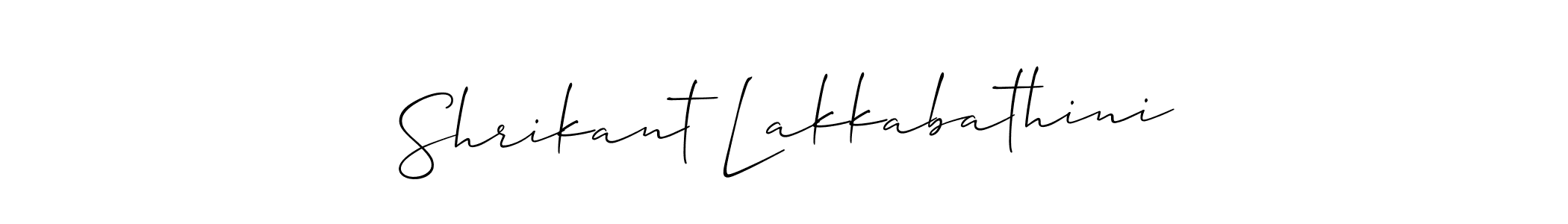 Check out images of Autograph of Shrikant Lakkabathini name. Actor Shrikant Lakkabathini Signature Style. Allison_Script is a professional sign style online. Shrikant Lakkabathini signature style 2 images and pictures png