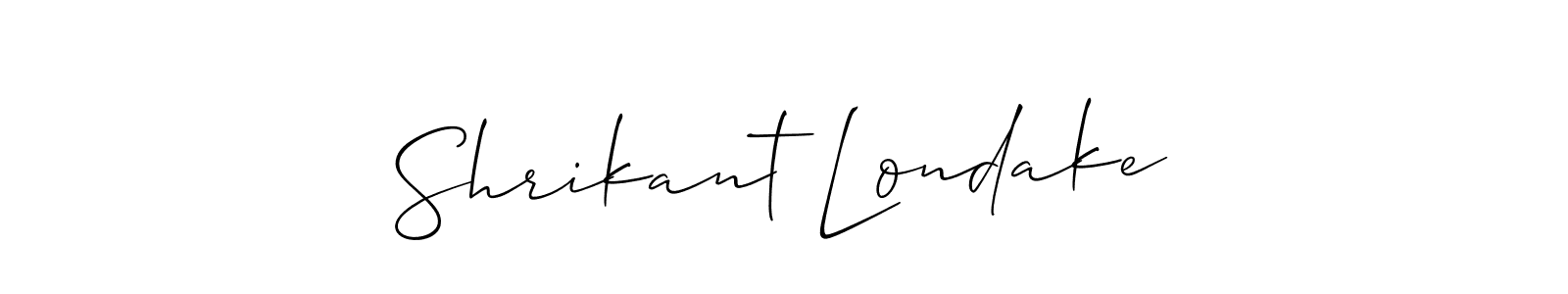How to make Shrikant Londake signature? Allison_Script is a professional autograph style. Create handwritten signature for Shrikant Londake name. Shrikant Londake signature style 2 images and pictures png