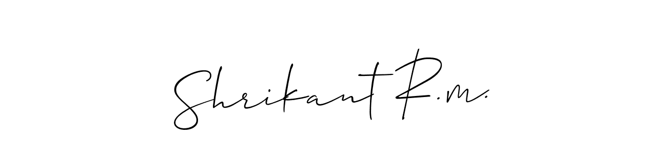 Design your own signature with our free online signature maker. With this signature software, you can create a handwritten (Allison_Script) signature for name Shrikant R.m.. Shrikant R.m. signature style 2 images and pictures png