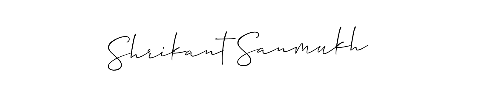 if you are searching for the best signature style for your name Shrikant Sanmukh. so please give up your signature search. here we have designed multiple signature styles  using Allison_Script. Shrikant Sanmukh signature style 2 images and pictures png