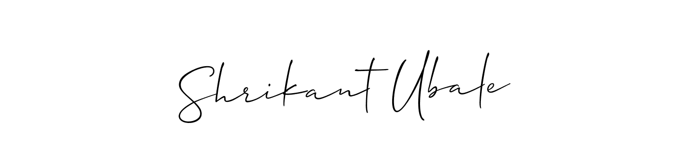 Design your own signature with our free online signature maker. With this signature software, you can create a handwritten (Allison_Script) signature for name Shrikant Ubale. Shrikant Ubale signature style 2 images and pictures png