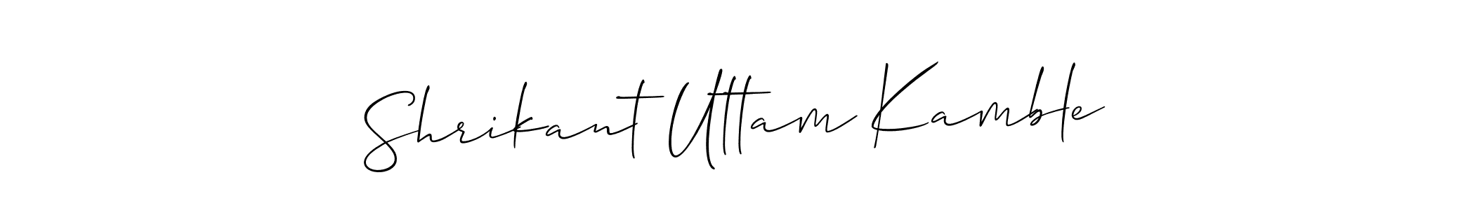 You should practise on your own different ways (Allison_Script) to write your name (Shrikant Uttam Kamble) in signature. don't let someone else do it for you. Shrikant Uttam Kamble signature style 2 images and pictures png