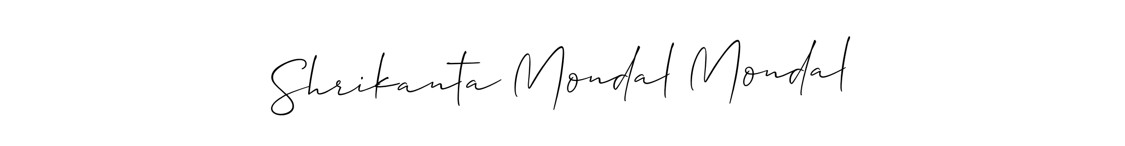 Use a signature maker to create a handwritten signature online. With this signature software, you can design (Allison_Script) your own signature for name Shrikanta Mondal Mondal. Shrikanta Mondal Mondal signature style 2 images and pictures png