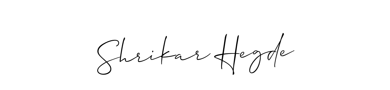 It looks lik you need a new signature style for name Shrikar Hegde. Design unique handwritten (Allison_Script) signature with our free signature maker in just a few clicks. Shrikar Hegde signature style 2 images and pictures png