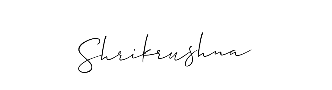 Create a beautiful signature design for name Shrikrushna. With this signature (Allison_Script) fonts, you can make a handwritten signature for free. Shrikrushna signature style 2 images and pictures png