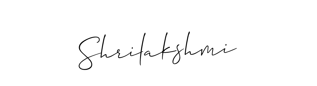 How to make Shrilakshmi signature? Allison_Script is a professional autograph style. Create handwritten signature for Shrilakshmi name. Shrilakshmi signature style 2 images and pictures png