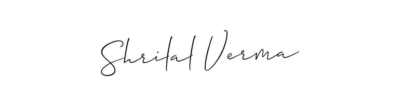 Use a signature maker to create a handwritten signature online. With this signature software, you can design (Allison_Script) your own signature for name Shrilal Verma. Shrilal Verma signature style 2 images and pictures png