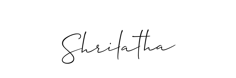 Shrilatha stylish signature style. Best Handwritten Sign (Allison_Script) for my name. Handwritten Signature Collection Ideas for my name Shrilatha. Shrilatha signature style 2 images and pictures png