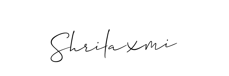 It looks lik you need a new signature style for name Shrilaxmi. Design unique handwritten (Allison_Script) signature with our free signature maker in just a few clicks. Shrilaxmi signature style 2 images and pictures png