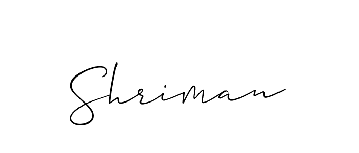 Allison_Script is a professional signature style that is perfect for those who want to add a touch of class to their signature. It is also a great choice for those who want to make their signature more unique. Get Shriman name to fancy signature for free. Shriman signature style 2 images and pictures png