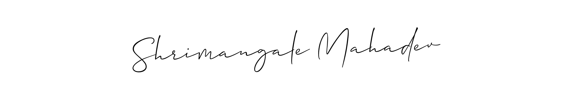 How to Draw Shrimangale Mahadev signature style? Allison_Script is a latest design signature styles for name Shrimangale Mahadev. Shrimangale Mahadev signature style 2 images and pictures png
