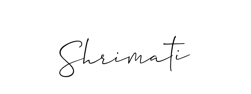 How to make Shrimati signature? Allison_Script is a professional autograph style. Create handwritten signature for Shrimati name. Shrimati signature style 2 images and pictures png