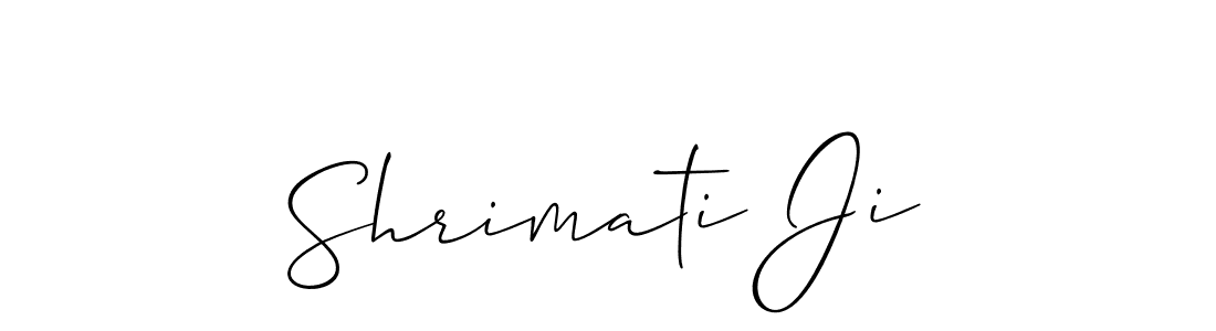 Also we have Shrimati Ji name is the best signature style. Create professional handwritten signature collection using Allison_Script autograph style. Shrimati Ji signature style 2 images and pictures png