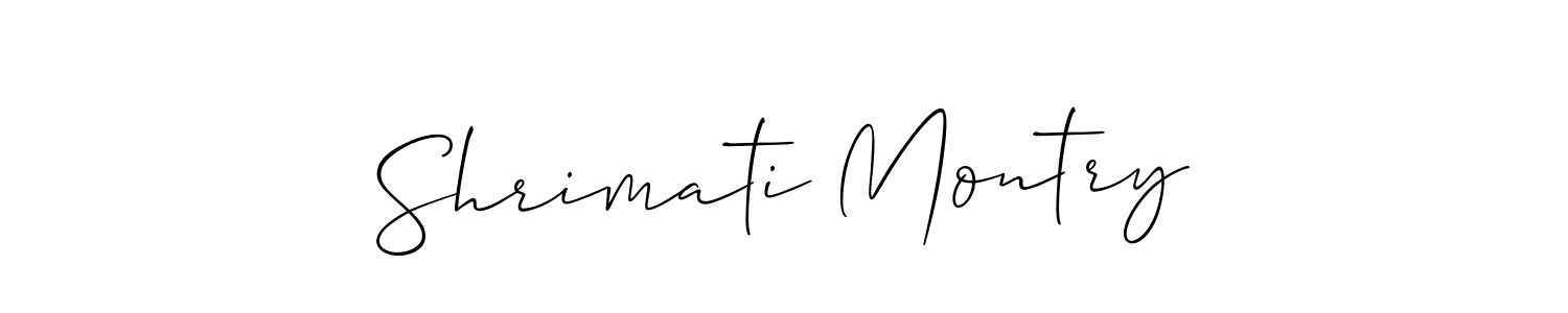 Once you've used our free online signature maker to create your best signature Allison_Script style, it's time to enjoy all of the benefits that Shrimati Montry name signing documents. Shrimati Montry signature style 2 images and pictures png